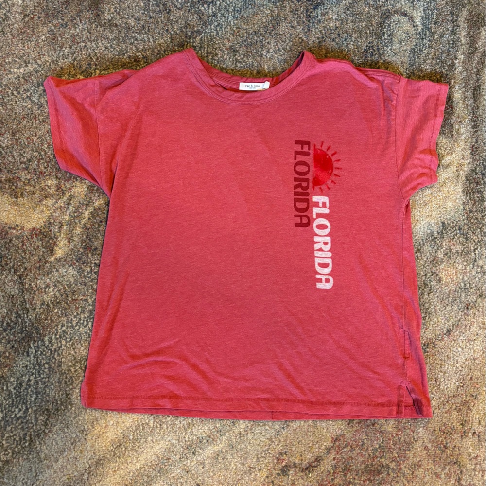 rag & bone Red Florida Graphic Tee